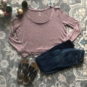 🦄 PACSUN ME TO WE Cropped Mauve Sweater